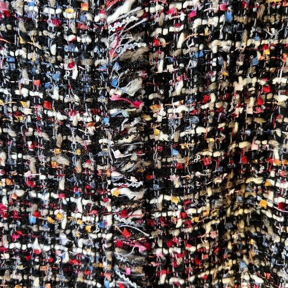 NWT Talbots Black Multi Fringed Festive Tweed Sleeveless Sheath Dress - Picture 9 of 16